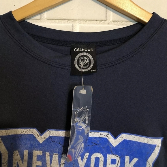 NWT New York Rangers Men's Calhoun Blue Official NHL Hockey Shirt L - Picture 7 of 9